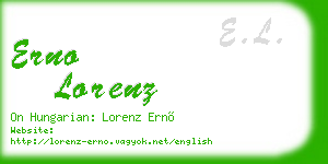 erno lorenz business card