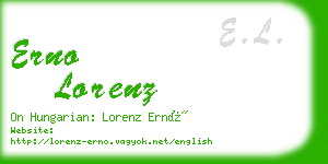 erno lorenz business card